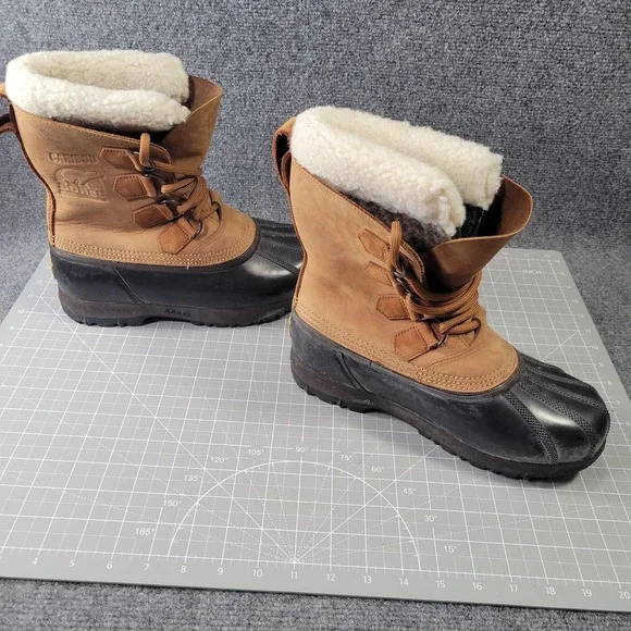 Sorel Boots Womens Size 7 Brown Caribou II Winter Removable Liner NL1000-220 - Picture 2 of 10